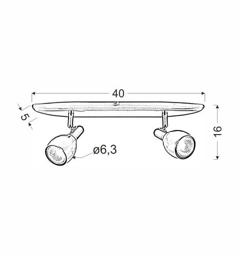 Lampa sufitowa Cross miedziana regulowana 2-punktowa do salonu kuchni i jadalni
