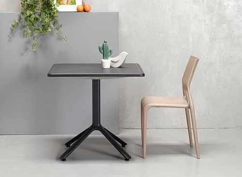 Stół kwadratowy 80x80 Eco antracytowy do jadalni i kuchni nowoczesny do ogrodu SCAB Design