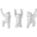 Wieszak ścienny Buddy biały Umbra nowoczesny do przedpokoju zestaw 3 sztuki