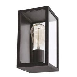 Kinkiet zewnętrzny Hoya lampa ogrodowa elewacyjna prostokątna 12x22cm czarny 1x60W E27 IP44