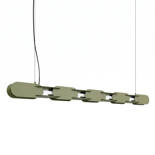 Lampa wisząca LED CHAIN 158 zielona oliwka nad wyspę nowoczesna