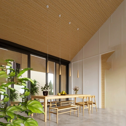 Lampa wisząca SULA 3P drewniana regulowana skandynawska nad stół do salonu 120 cm