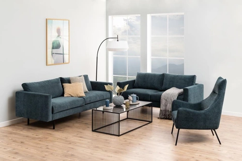 Actona Strington stolik kawowy prostokątny czarny loft do salonu