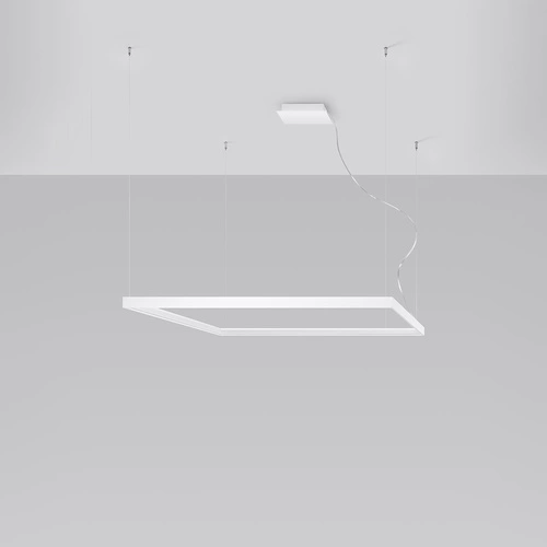 Żyrandol LED Nelya L biały nowoczesny do salonu 110 cm industrialny Thoro