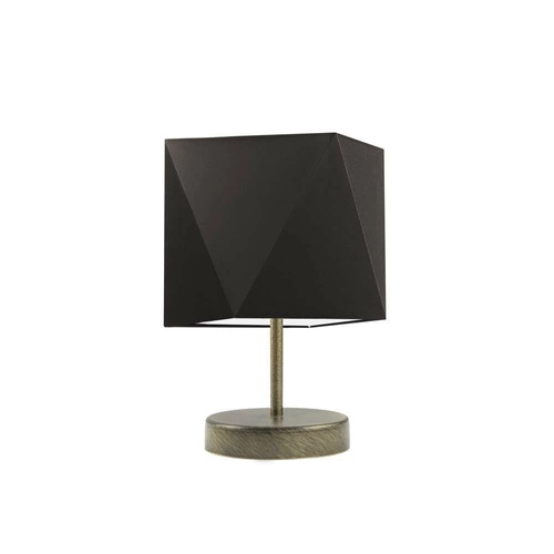 Lampka nocna PASADENA nowoczesna z abażurem brązowym do sypialni na stolik LYSNE 30 cm