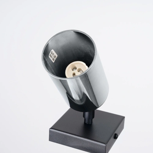 Nowoczesny kinkiet ścienny WINX czarny chrom regulowany metalowy do salonu i sypialni SOLLUX