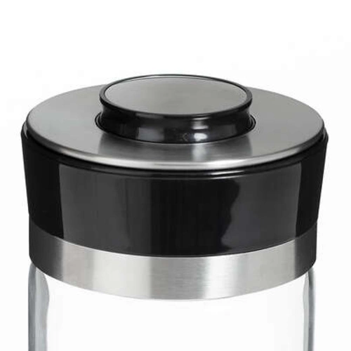 Pojemnik szkło/ stal nierdzewna  z pokrywką push 0,7L