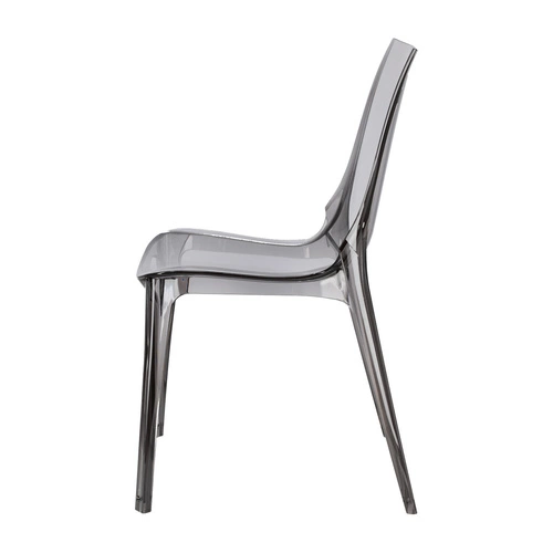 Krzesło Vanity transparentne dymione do jadalni nowoczesne sztaplowane z tworzywa SCAB Design