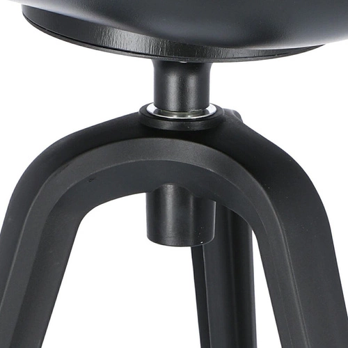 Stołek barowy Banksy czarny obrotowy nowoczesny do kuchni i jadalni Intesi 77 cm