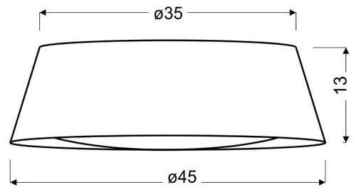 Plafon River 45 16W LED 6500 K  z abażurem