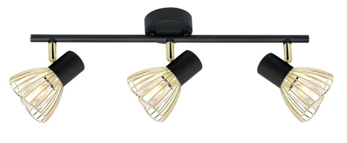 Lampa sufitowa Fly listwa 3x40W E14  czarny/złoty