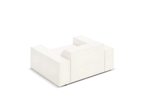 Fotel wypoczynkowy Jodie Beige Boucle do salonu nowoczesny beżowy boucle z podłokietnikami