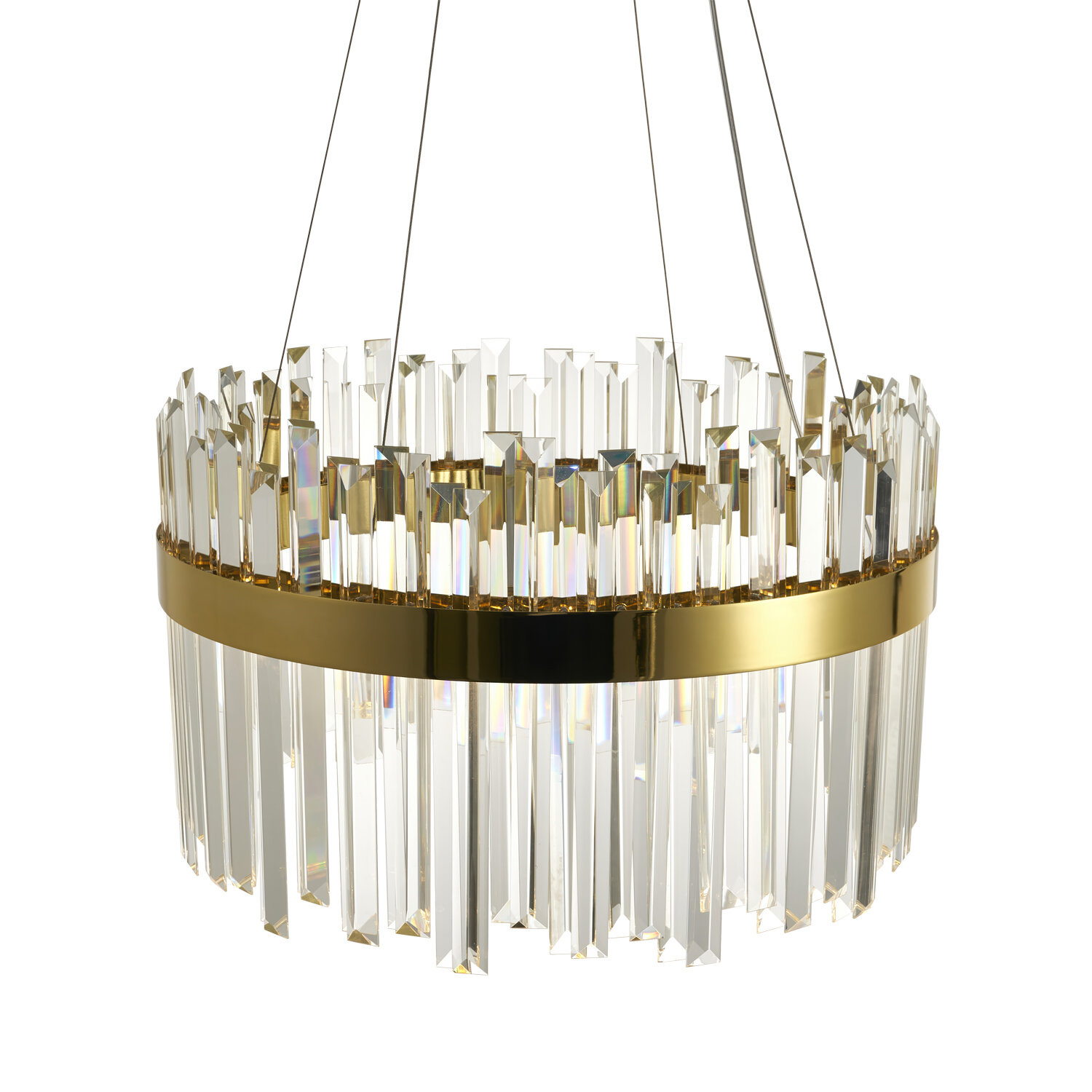 Żyrandol kryształowy LED ROYAL Step into Design złoty 50 cm do salonu i jadalni