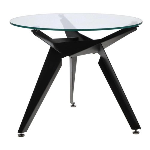 Stół Troy 90cm transparentny/ czarny      outlet