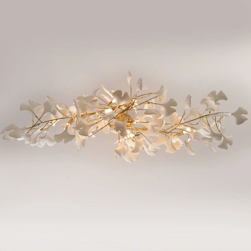 Lampa wisząca BOTANIKA WAVE złota biała 125 cm nowoczesna do jadalni nad stół