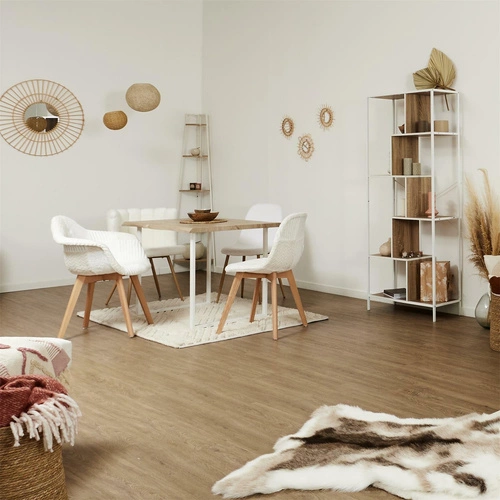 Regał na książki Rack L biały nowoczesny loftowy metalowy do salonu 80 cm Intesi