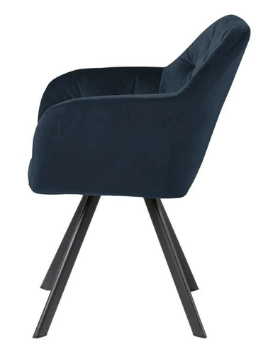 Krzesło Lola VIC Navy Blue tapicerowane