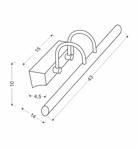 Kinkiet ścienny Linea LED 5W chrom nowoczesny metalowy do salonu i sypialni CANDELLUX