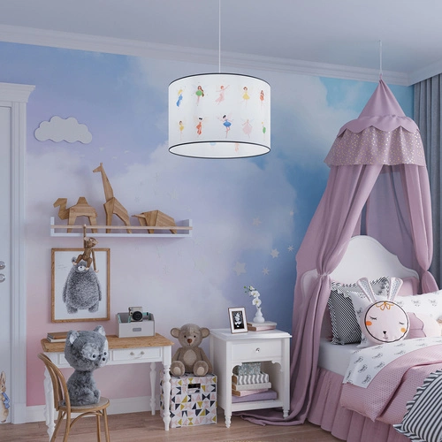Lampa wisząca FAIRY 30 nowoczesna kolorowa do pokoju dziecka z abażurem PVC 30 cm