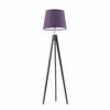 Lampa podłogowa ARUBA abażur fioletowy stelaż popielaty