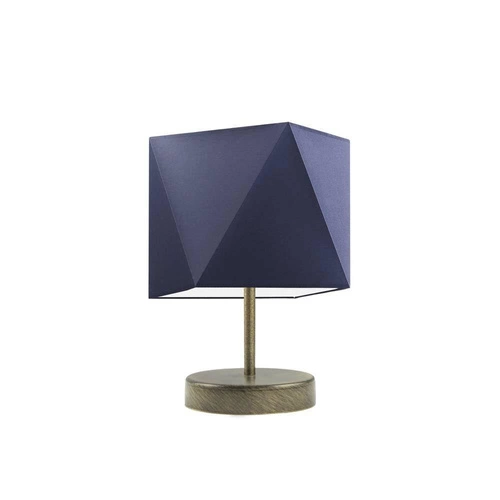 Lampka nocna PASADENA nowoczesna z abażurem granatowym do sypialni na stolik LYSNE