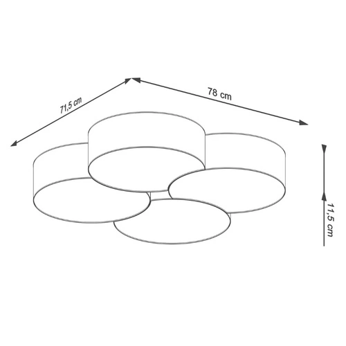 Plafon CIRCLE 4 biały