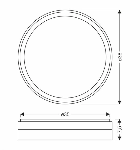 Plafon sufitowy LED Manhattan 38 cm nowoczesny okrągły biały do salonu i kuchni