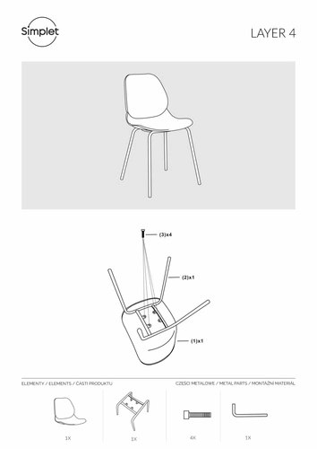 Krzesło Layer 4 czarne OUTLET