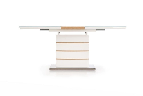 Stół rozkładany Roles biały dąb nowoczesny do jadalni 140-180 cm Intesi