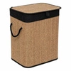 Kosz na pranie 60l bambus/czarny