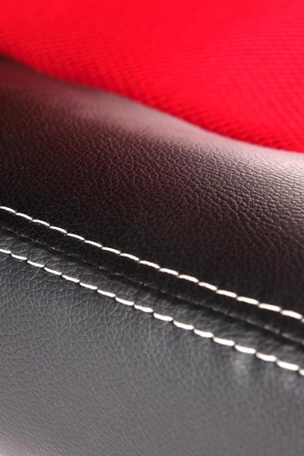 Fotel gamingowy Kelber czarno-czerwony obrotowy z regulacją wysokości i oparcia do biurka