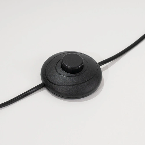 Lampa stojąca do salonu MULA 45 granatowa nowoczesna z filcowym abażurem 134 cm