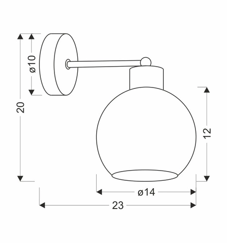 Kinkiet ścienny Amanda nowoczesny czarny złoty z białym kloszem do salonu i sypialni