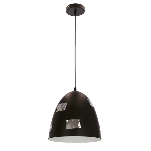 Lampa wisząca Patch 29 1x60W E27 czarny  + chromowany dekor