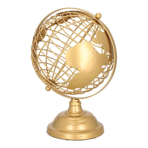 Globus metalowy złoty 28cm