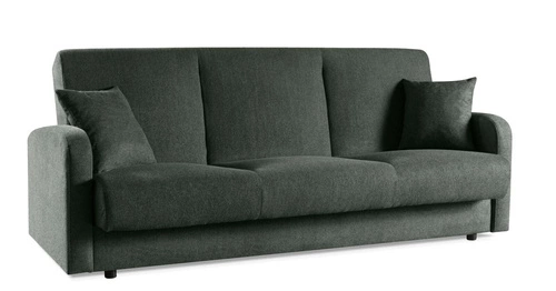 Sofa rozkładana 3 osobowa Corsica z funkcją spania i pojemnikiem szara do salonu
