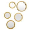 Zestaw 5 okrągłych luster Gilded w złotej ramie dekoracyjnych do przedpokoju
