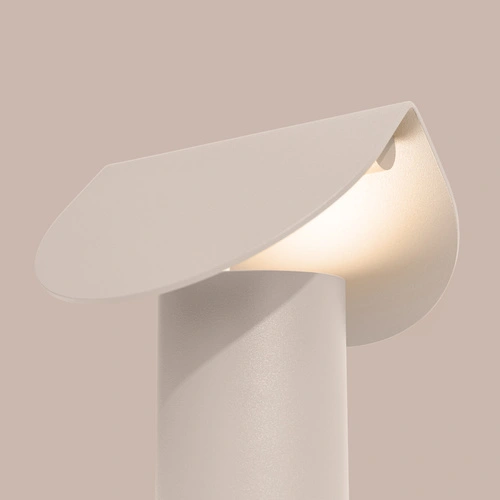 Lampa biurkowa LED BISCUIT beżowa nowoczesna na biurko do salonu