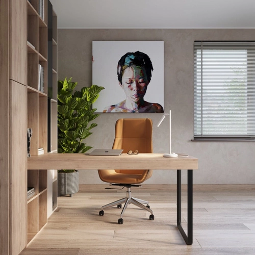 Nowoczesna biała lampka biurkowa Pastelo z ruchomym kloszem do gabinetu lub sypialni