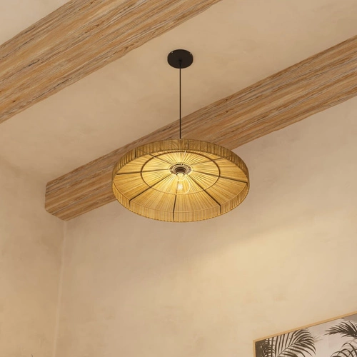 Lampa wisząca Bellamy 58 cm juta boho regulowana do salonu i jadalni Atmosphera