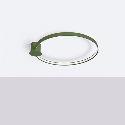 Plafon sufitowy LED RIO 78 nowoczesny oliwkowy okrągły do salonu i sypialni Thoro