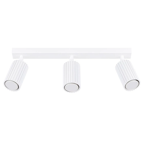 Plafon sufitowy biały KARBON 3L SOLLUX LIGHTING do salonu minimalistyczny aluminiowy regulowany