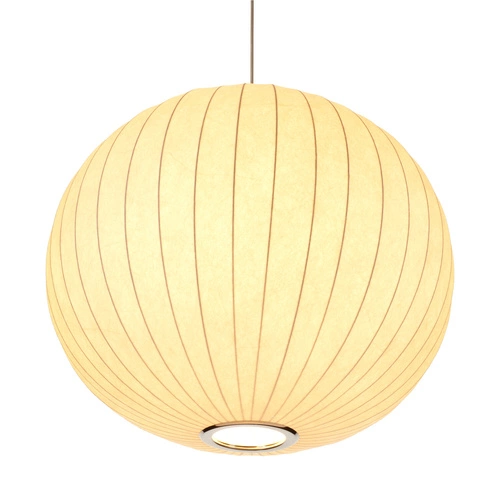 Lampa wisząca SILK biała 60 cm nowoczesna kula do salonu i jadalni regulowana