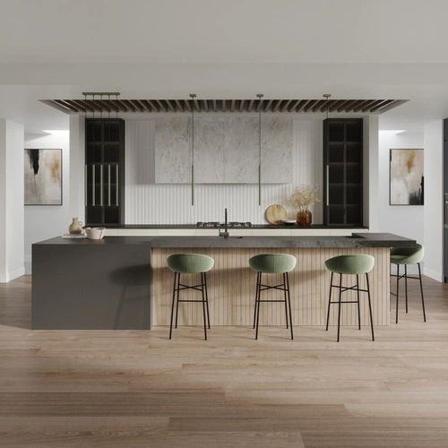 Nowoczesna lampa wisząca Pastelo 2 zielona oliwka regulowana do salonu i jadalni