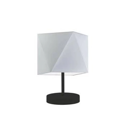 Lampka nocna do sypialni PASADENA nowoczesna z abażurem jasny szary LYSNE 30 cm