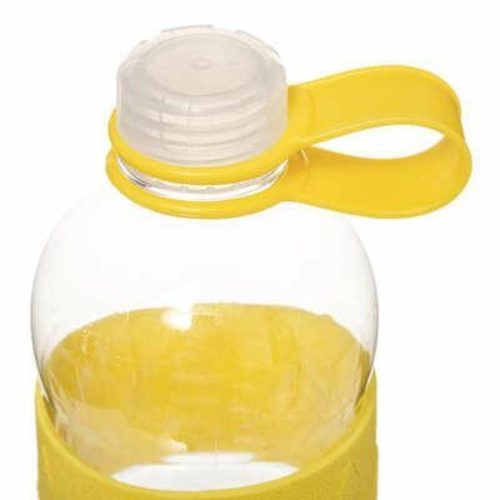 Butelka na wodę 700ml żółta transparentna z paskiem na siłownię 5five simply smart
