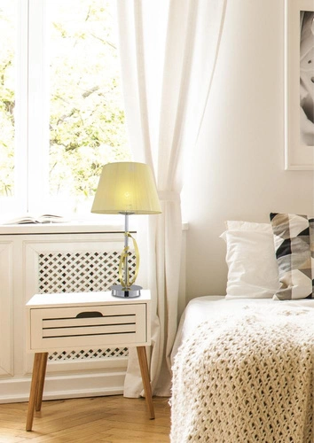 Lampa stołowa Diva 1x60W E27 chrom/złoty