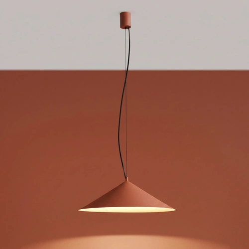 Lampa wisząca FINT LED nad stół regulowana ochra czerwona 50 cm