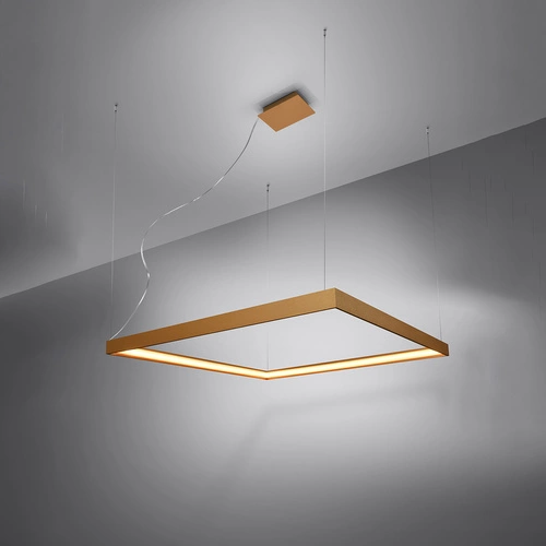 Żyrandol LED Nelya M złoty nowoczesny do salonu i nad stół industrialny 80 cm