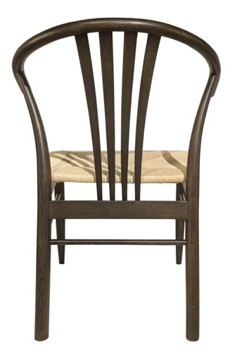 Krzesło drewniane York Actona do jadalni i kuchni boho z podłokietnikami, dąb naturalny